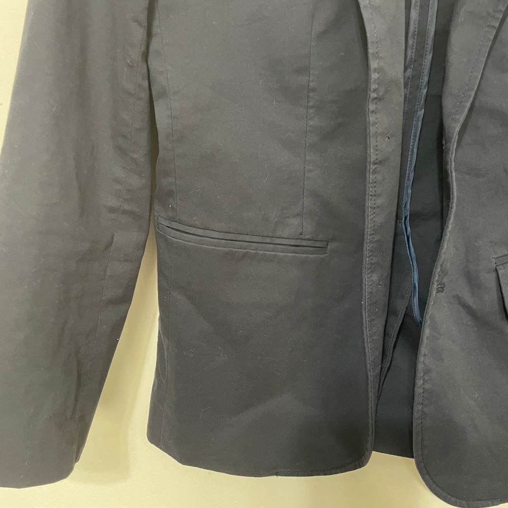 Crewcuts J.Crew Boys Thompson Blazer Navy Blue Cotton Suit Jacket Size 12 - Picture 8 of 9